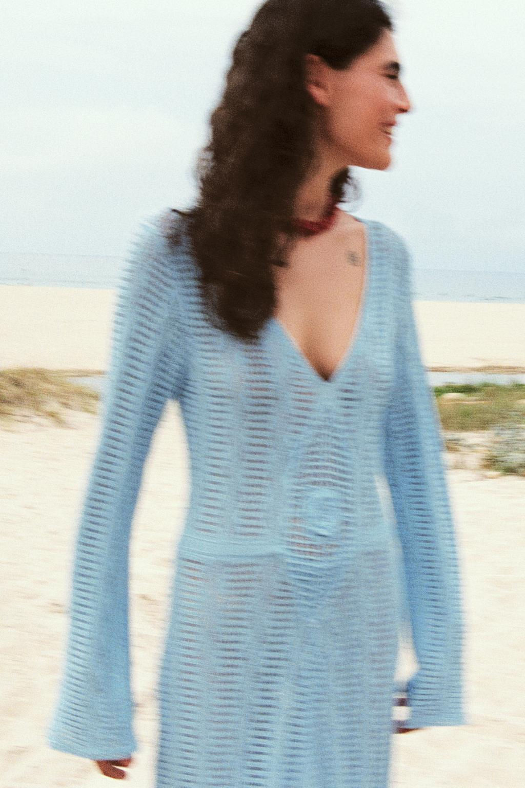 POINTELLE KNIT DRESS - Zara фото 5