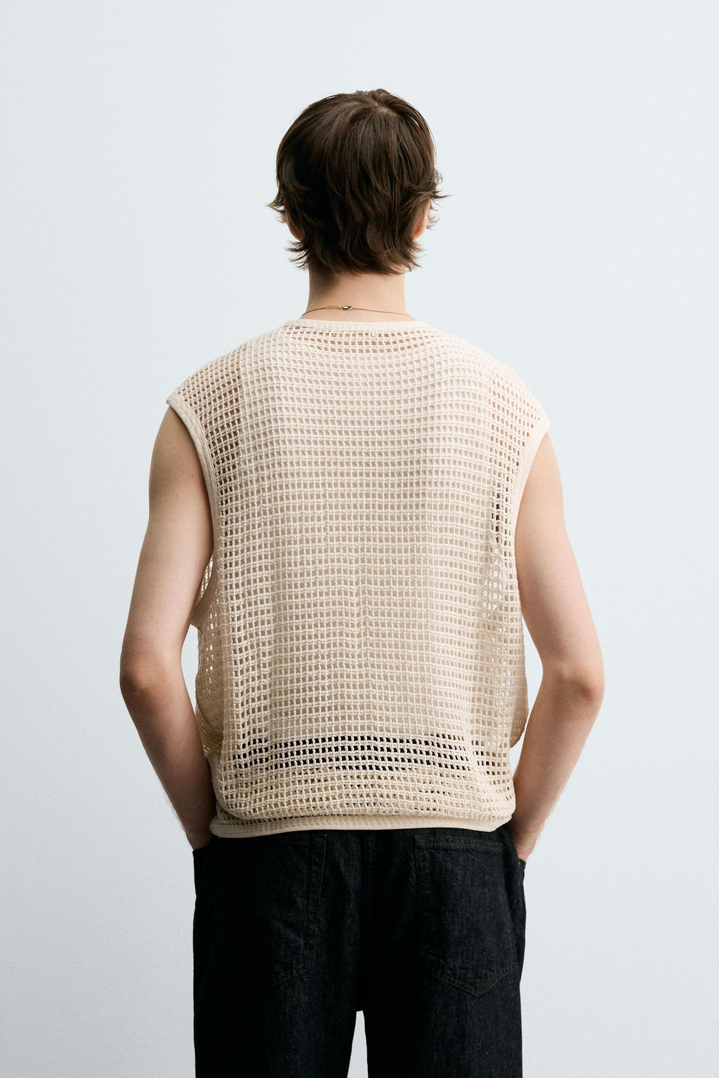 CROCHET TEXTURED T-SHIRT - Zara фото 3