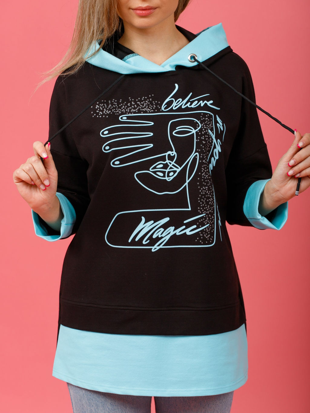 845 Туника "бирюза"