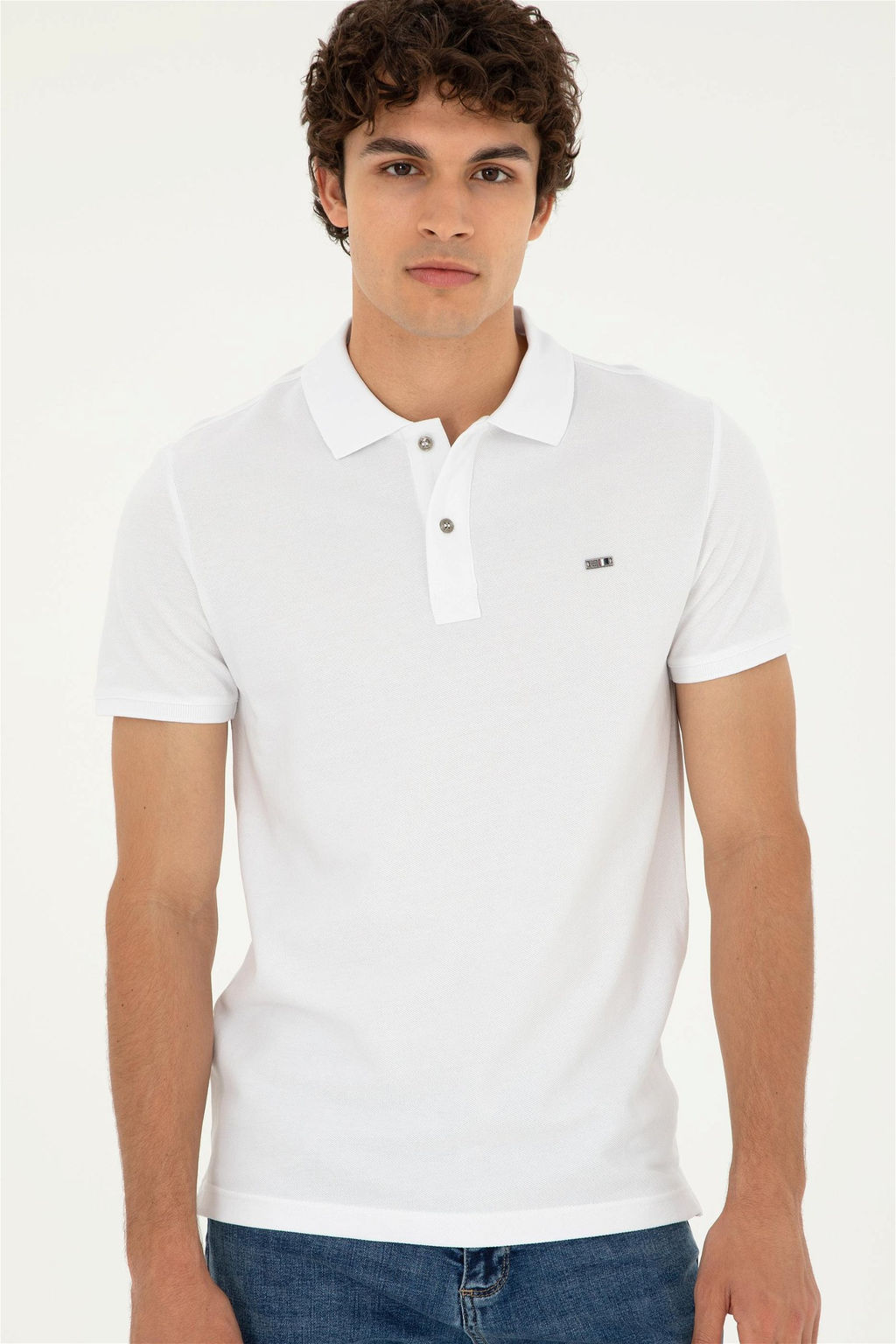 Мужская белая базовая футболка - U.s. polo assn фото 3