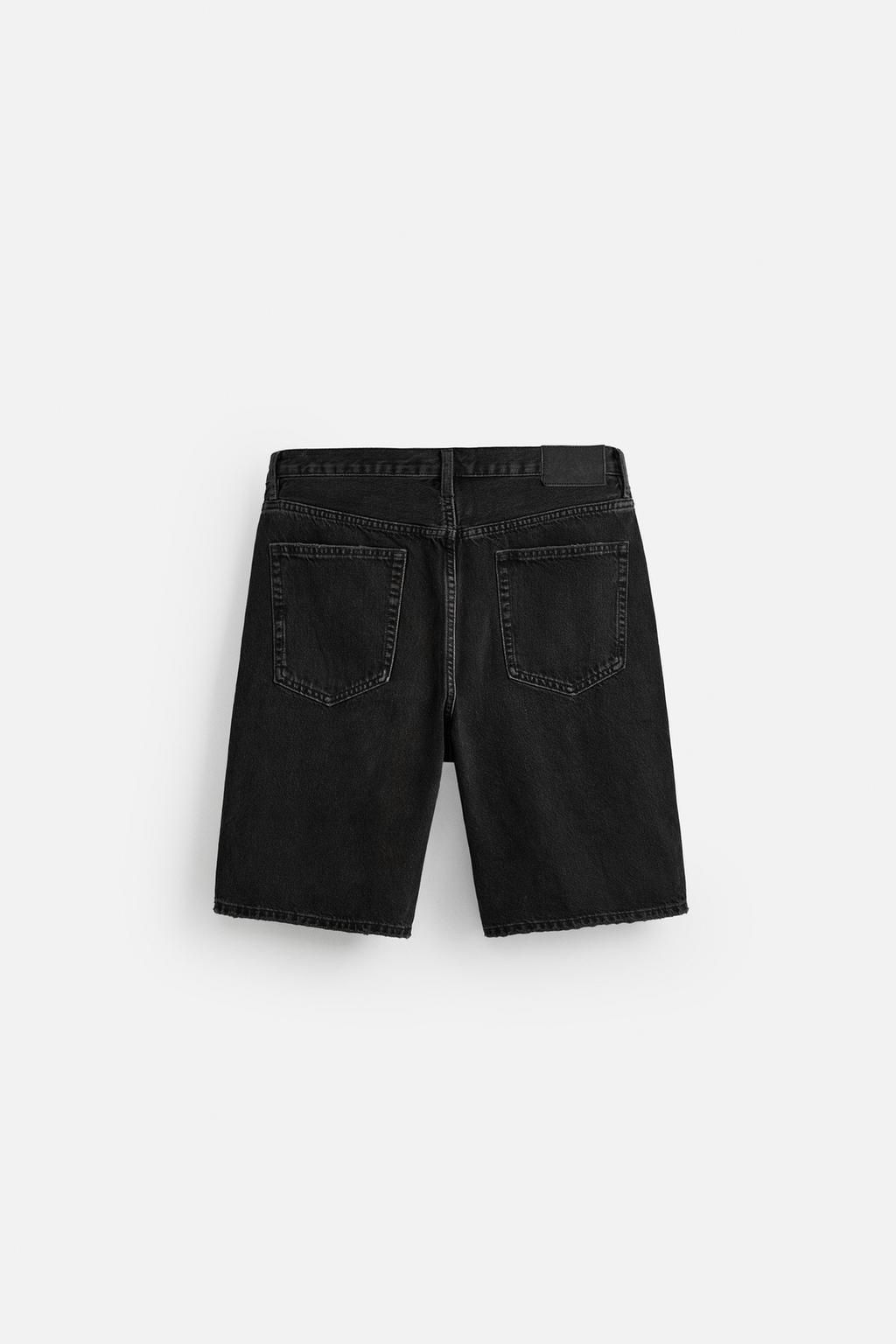 STRAIGHT-LEG DENIM BERMUDA SHORTS - Zara фото 28