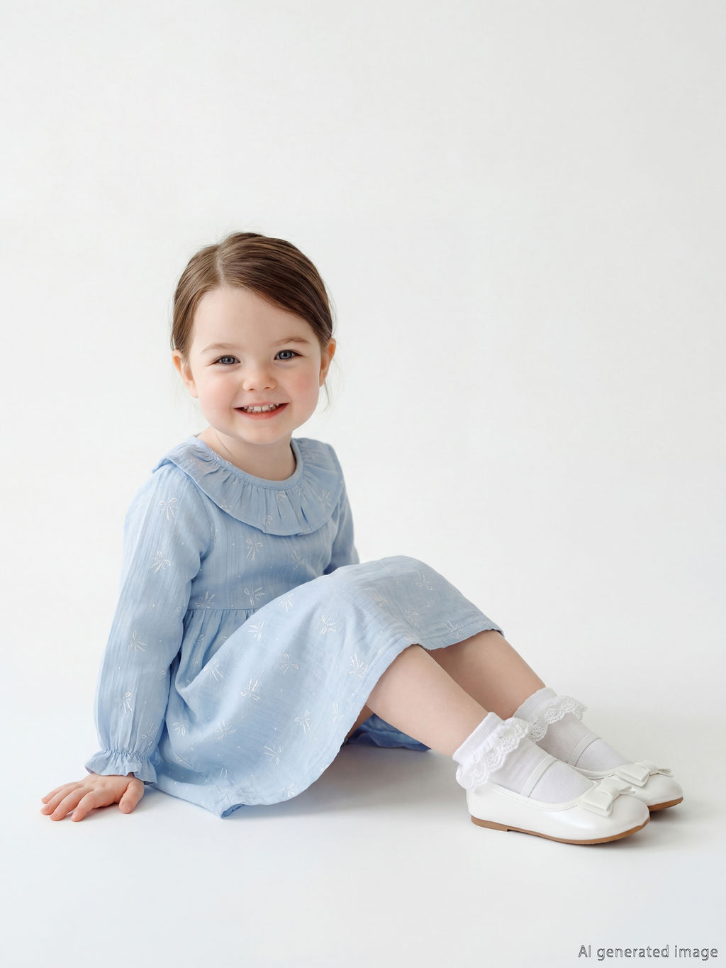 F?rf?rl? Bebe Yaka Desenli K?z Bebek Elbise