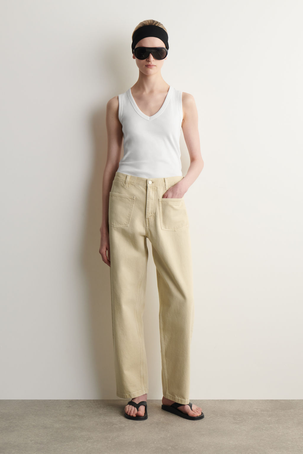 VAQUEROS STRAIGHT LEG CON BOLSILLOS DE PARCHE - H&m фото 3