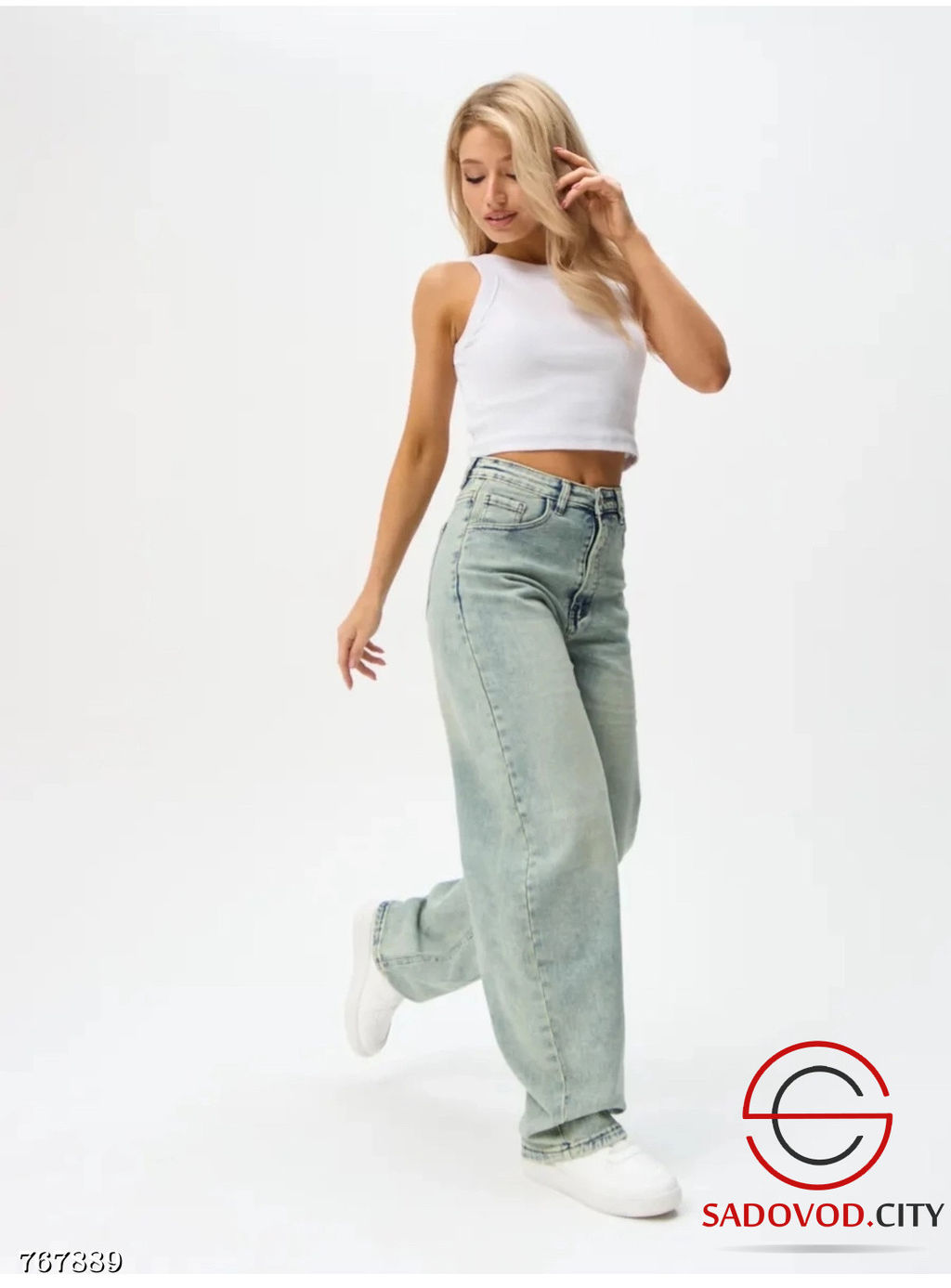 Джинсы багги стрейч женские - Bruno фото 5