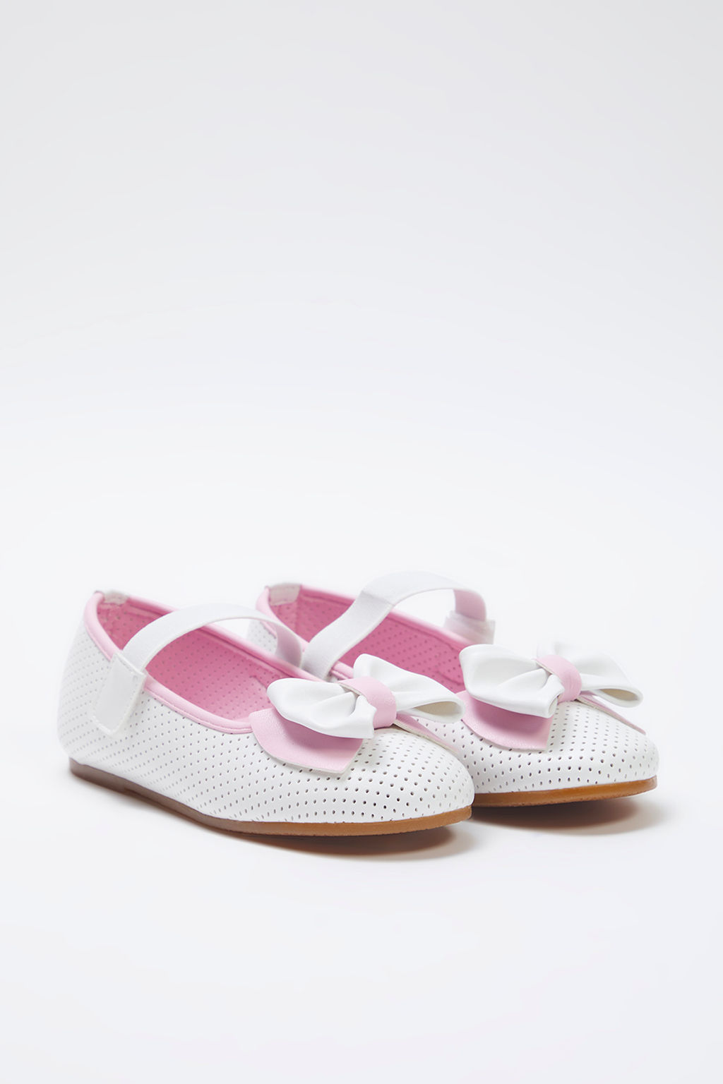 Trendyol Shoes Beyaz-Pembe Fiyonk Detayl? Mary Jane Kucuk K?z Cocuk Kids Babet TAKSS25BE00035 - Trendyolmilla фото 2