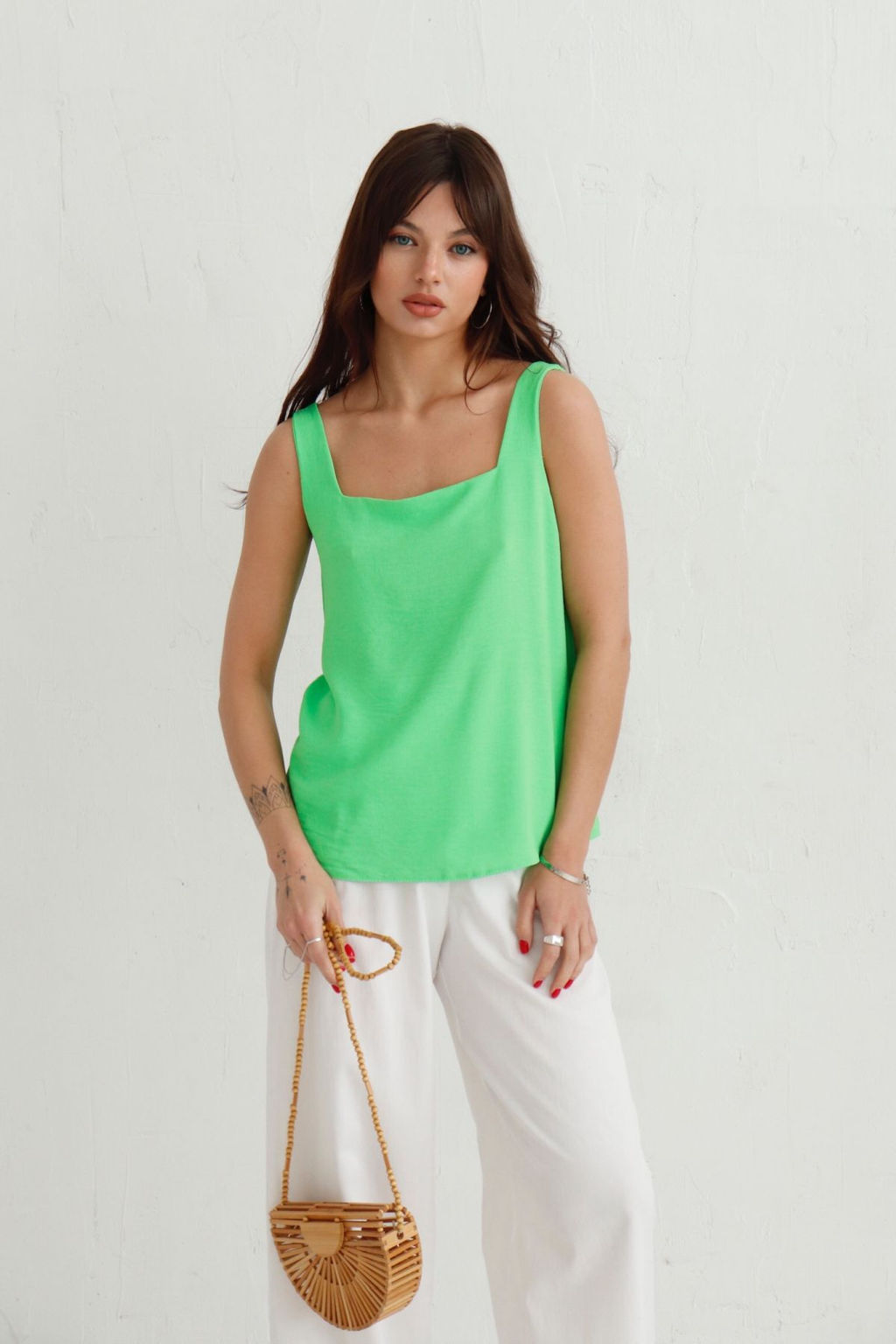 9266 Топ базовый салатовый - Martichelli фото 2