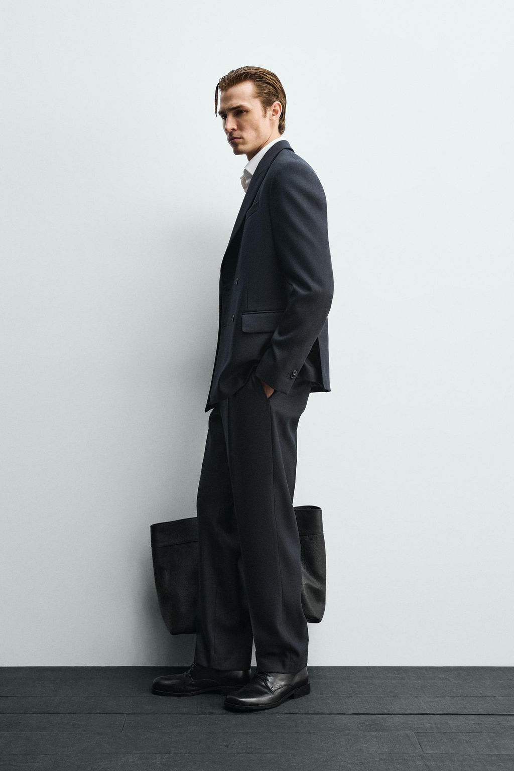 DOUBLE-BREASTED TEXTURED SUIT BLAZER - Zara фото 4