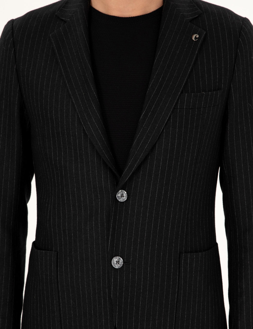 Siyah Slim Fit Ka_mir Kar___ml_ Tak_m Elbise