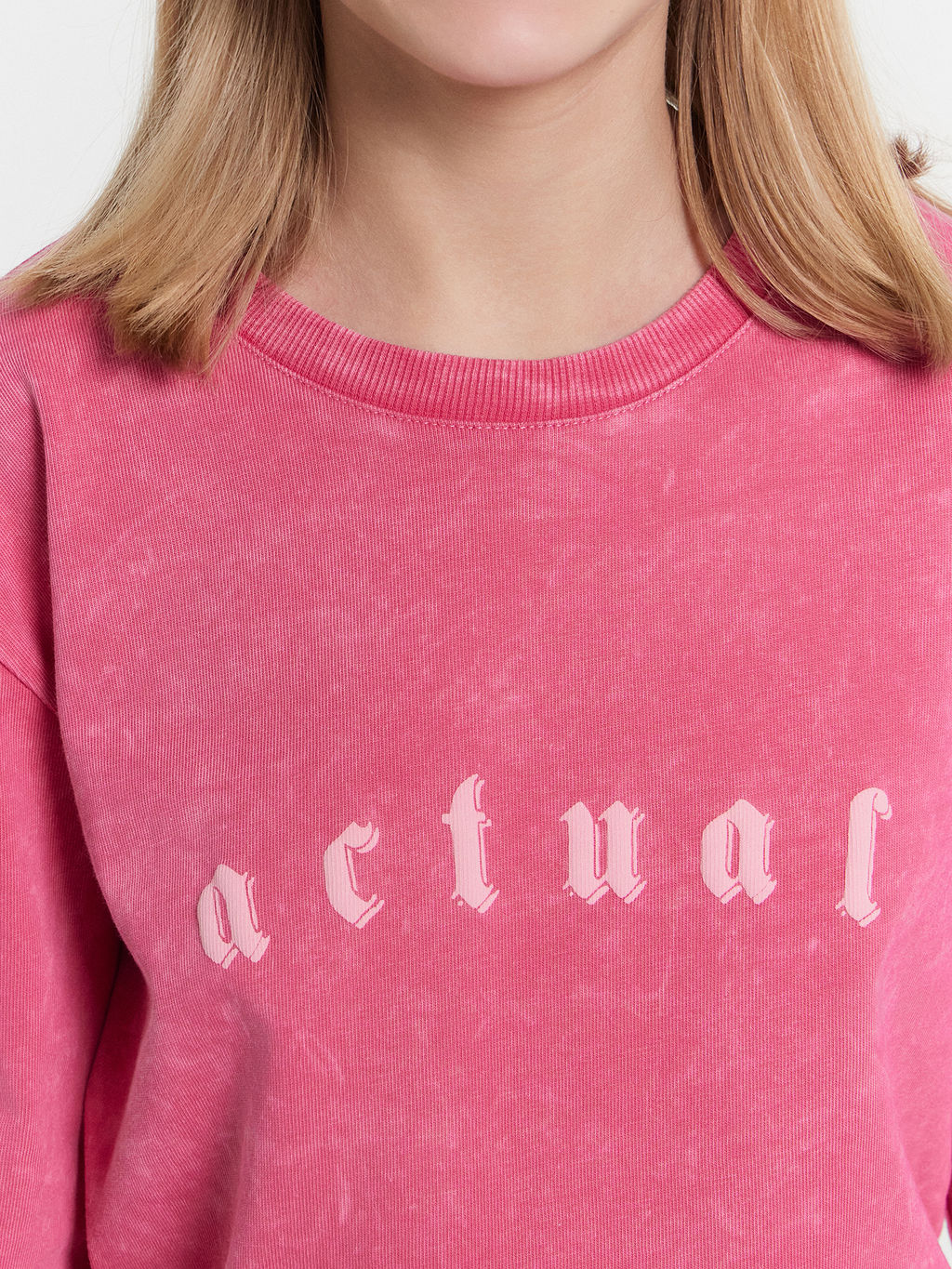 Лонгслив для девочек розовый с обработкой эйсид - Mark formelle фото 6