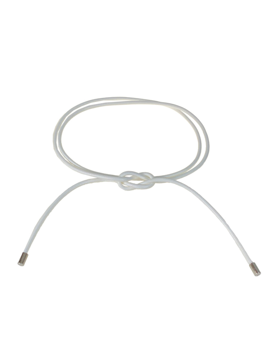 Пояс шнурок из искусственной кожи, цвет белый