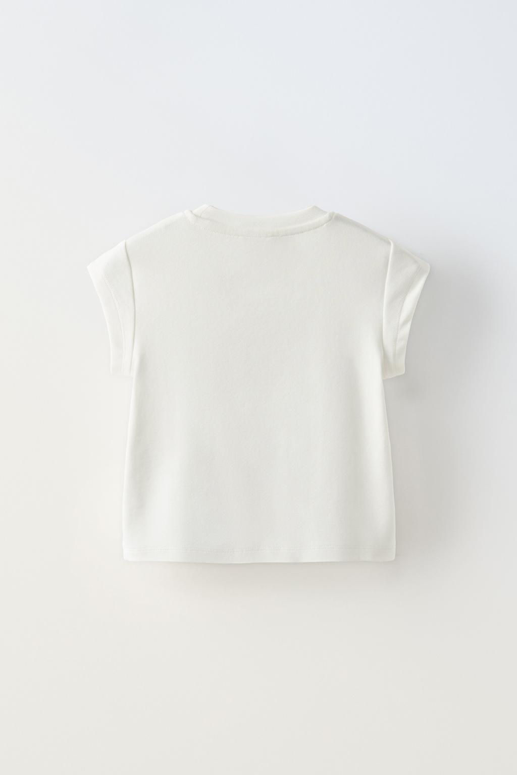 T-SHIRT WITH ANIMAL PRINT PATCH - Zara фото 2