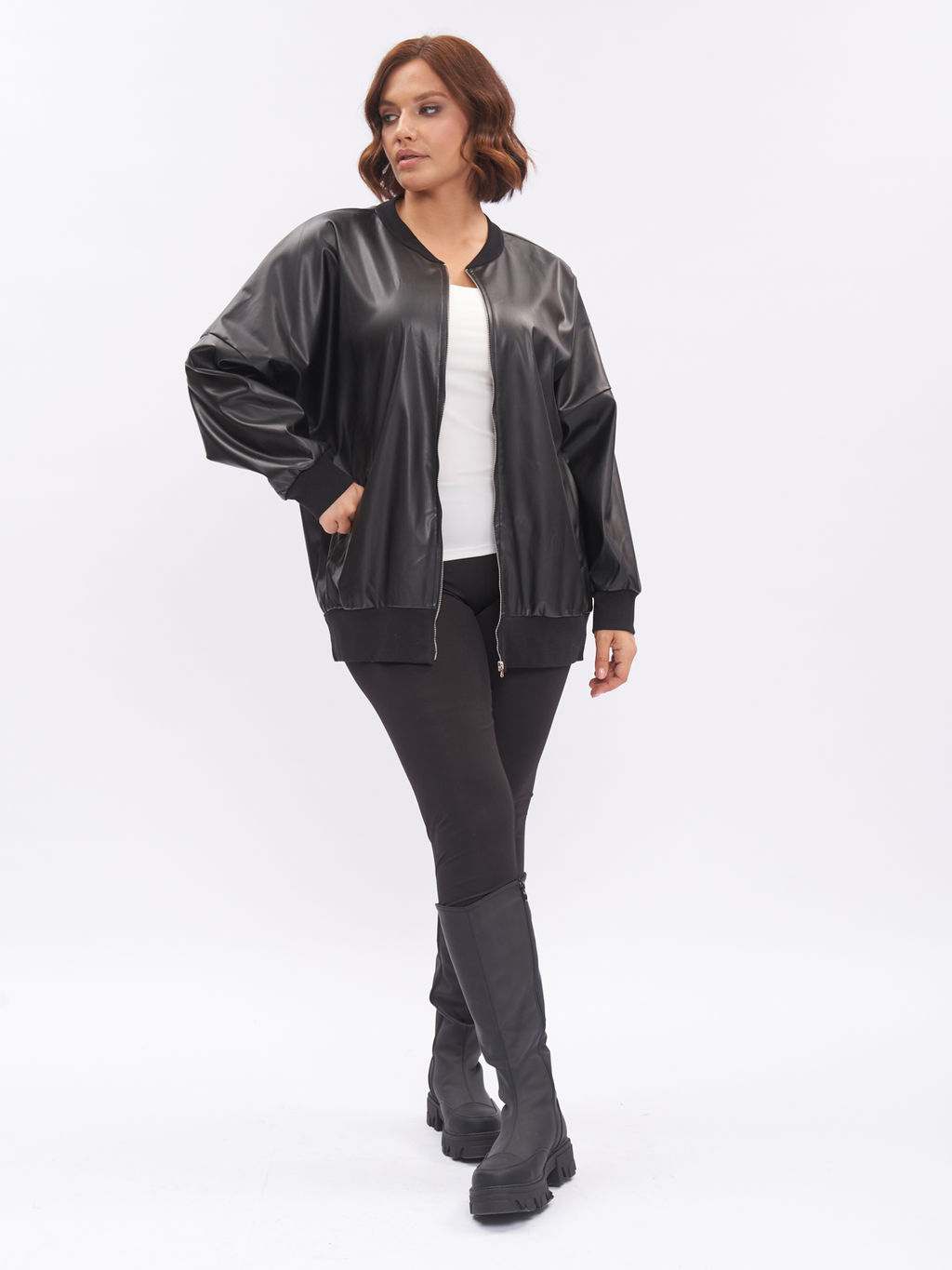 Бомбер из эко-кожи ZGA00409BLS01