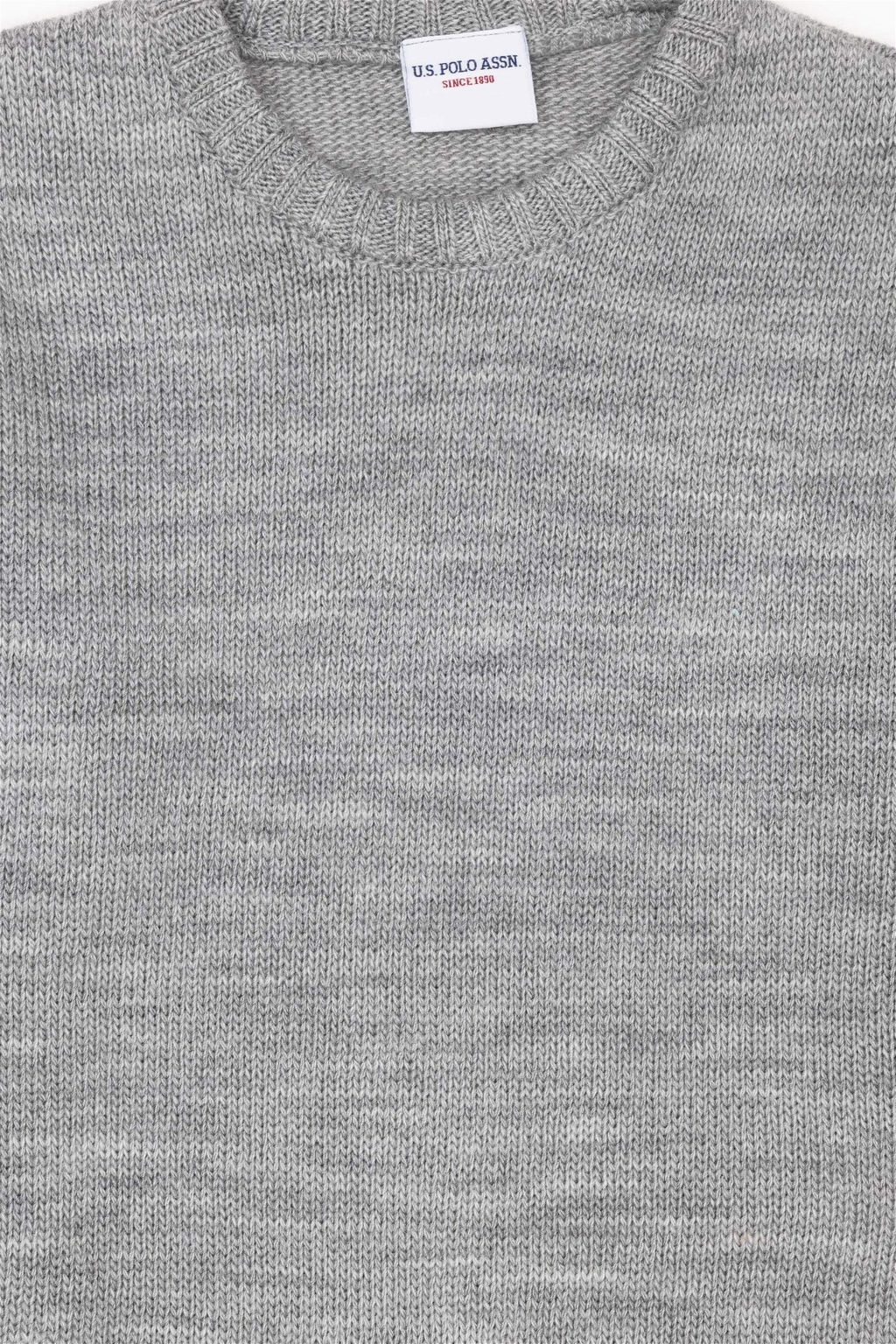Серый меланжевый свитер для девочки - U.s. polo assn фото 5