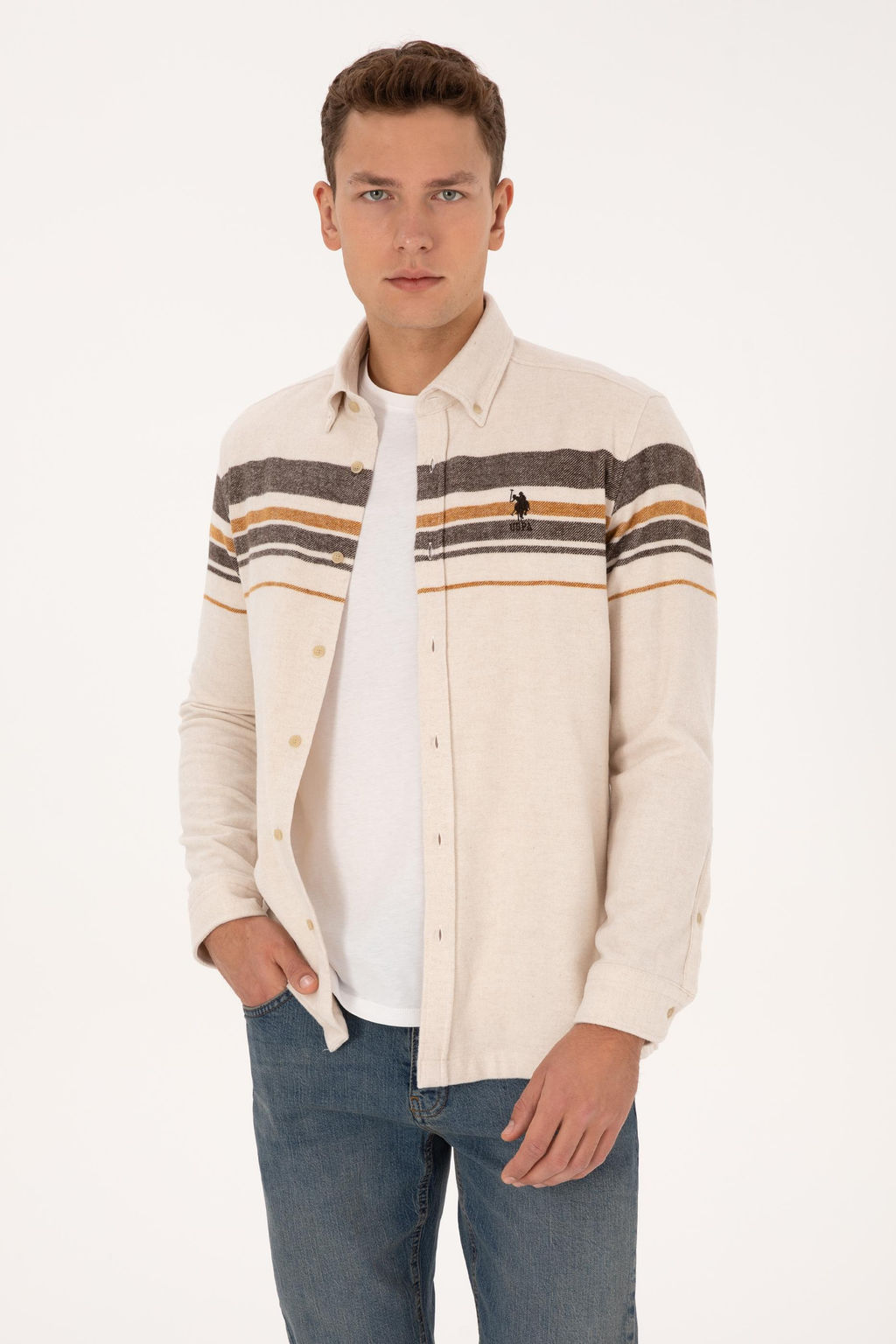 Erkek Krem Uzun Kollu G_mlek