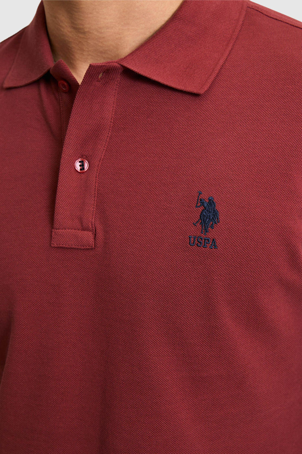 Erkek Slim Fit Polo Yaka Vi_ne Basic Ti__rt