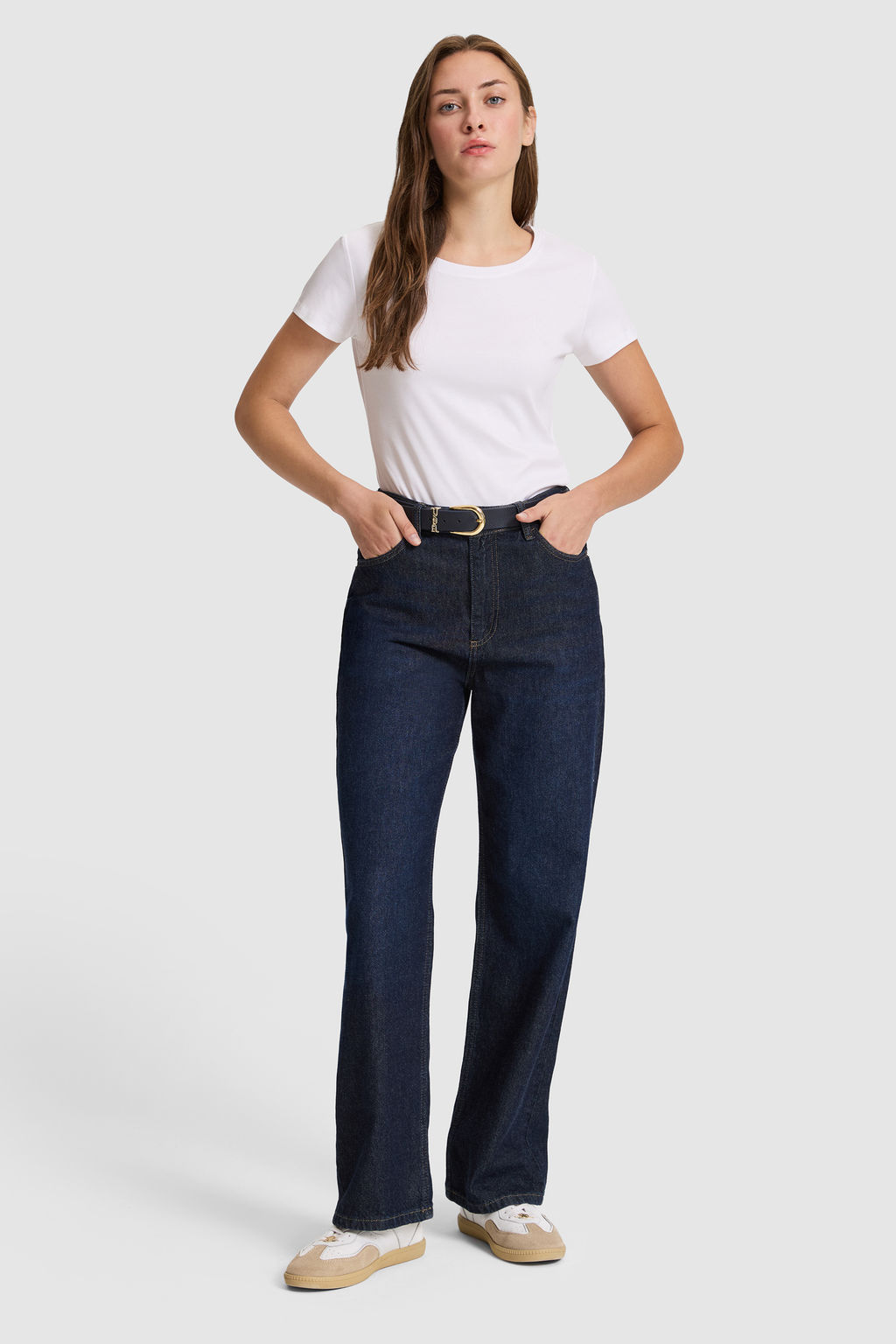 Kad_n Beyaz Bisiklet Yaka Basic Ti__rt - U.s. polo assn фото 4