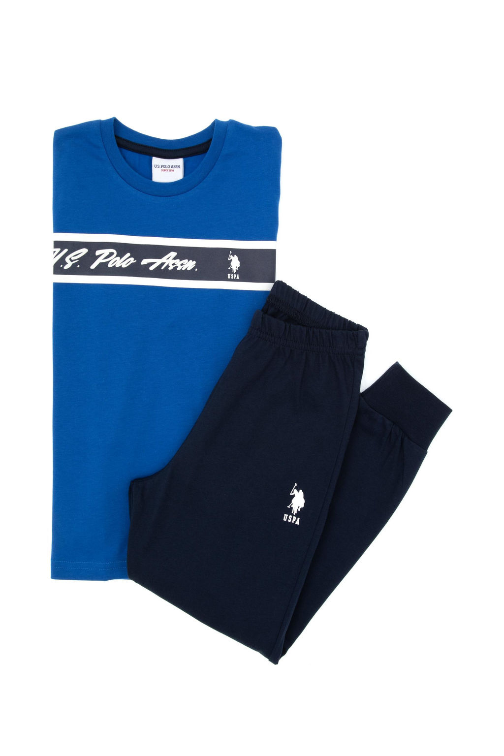 Erkek _ocuk Kobalt Mavi Pijama Tak_m_ Sepette S_rpriz _ndirim - U.s. polo assn фото 11
