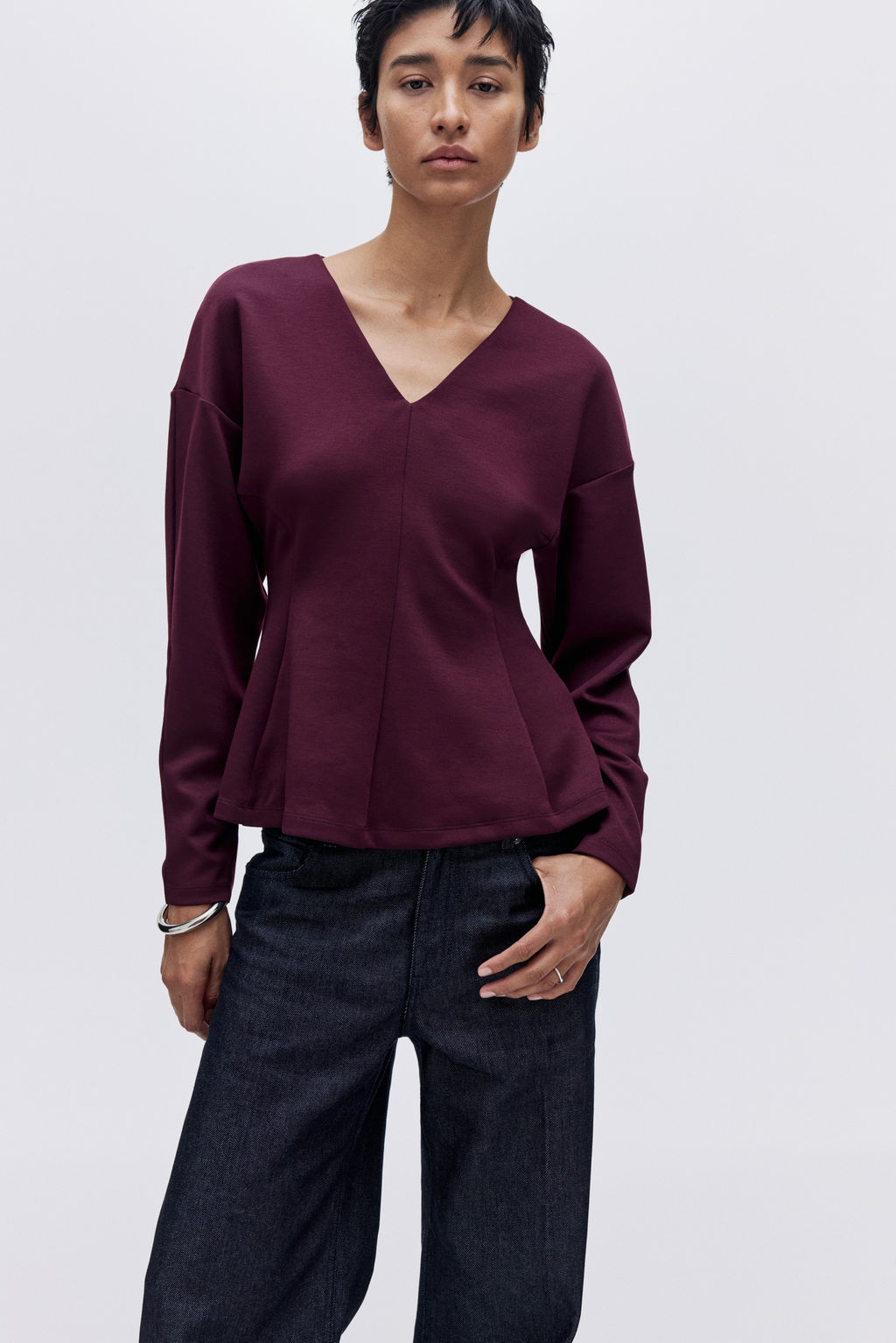 Top entallado efecto neopreno - H&m фото 4