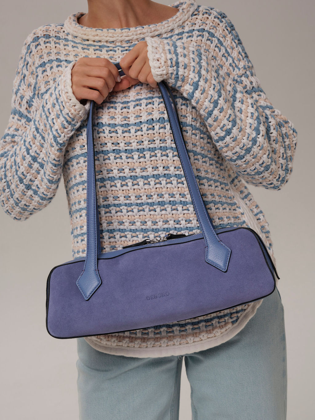 Сумка женская багет Deboro 31129 сиреневый закат