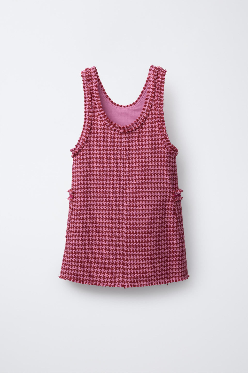 TEXTURED FRAYED PINAFORE DRESS - Zara фото 2