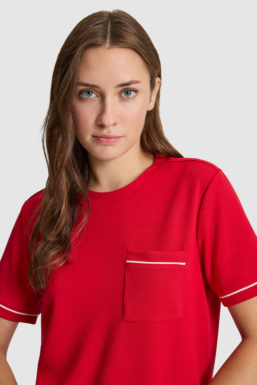 Kad_n K_rm_z_ Bisiklet Yaka Basic Ti__rt - U.s. polo assn фото 2