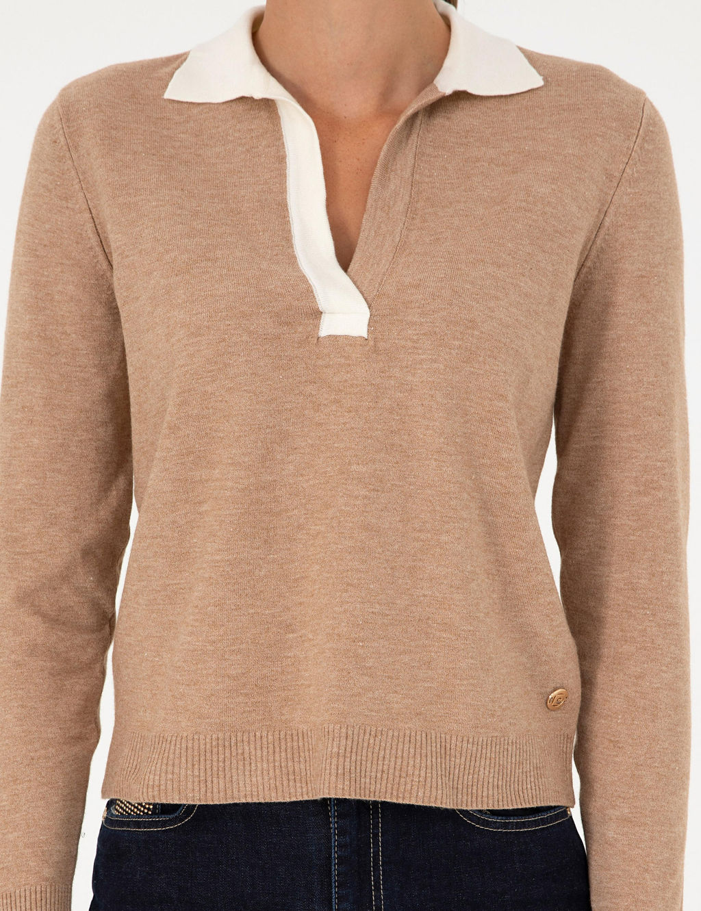 Bej Slim Fit Kazak - Pierre cardin фото 6