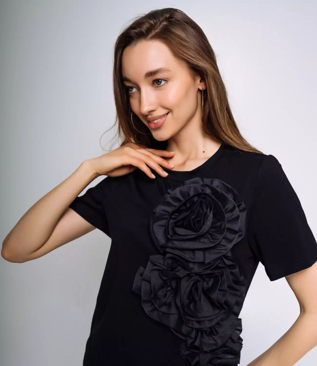 Футболка #КТ1050, чёрный