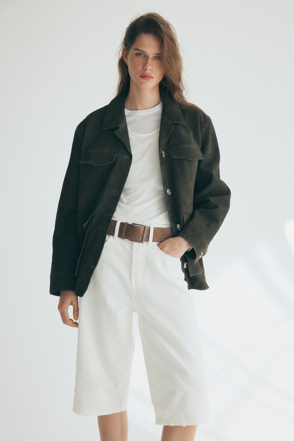 Bermudas denim con cintur?n - H&m фото 4