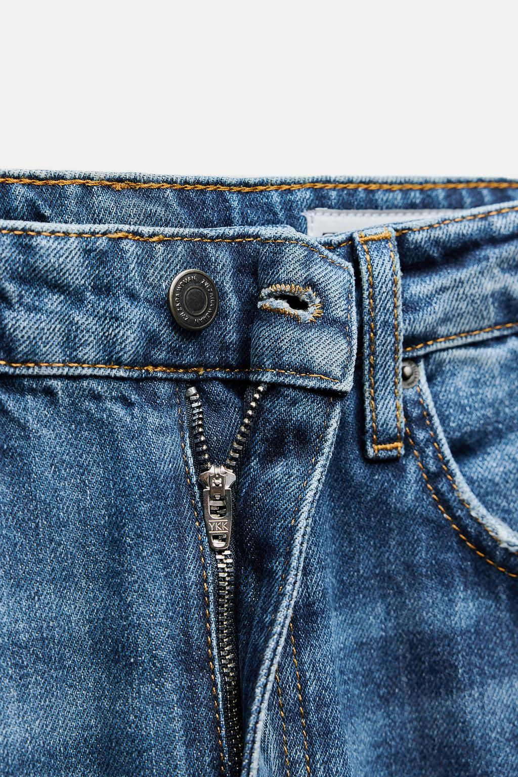 ZW COLLECTION STRAIGHT-LEG MID-RISE JEANS - Zara фото 8