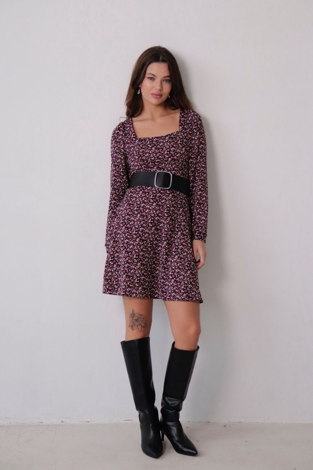 Платье с вырезом каре отрезное по талии - Martichelli фото 37