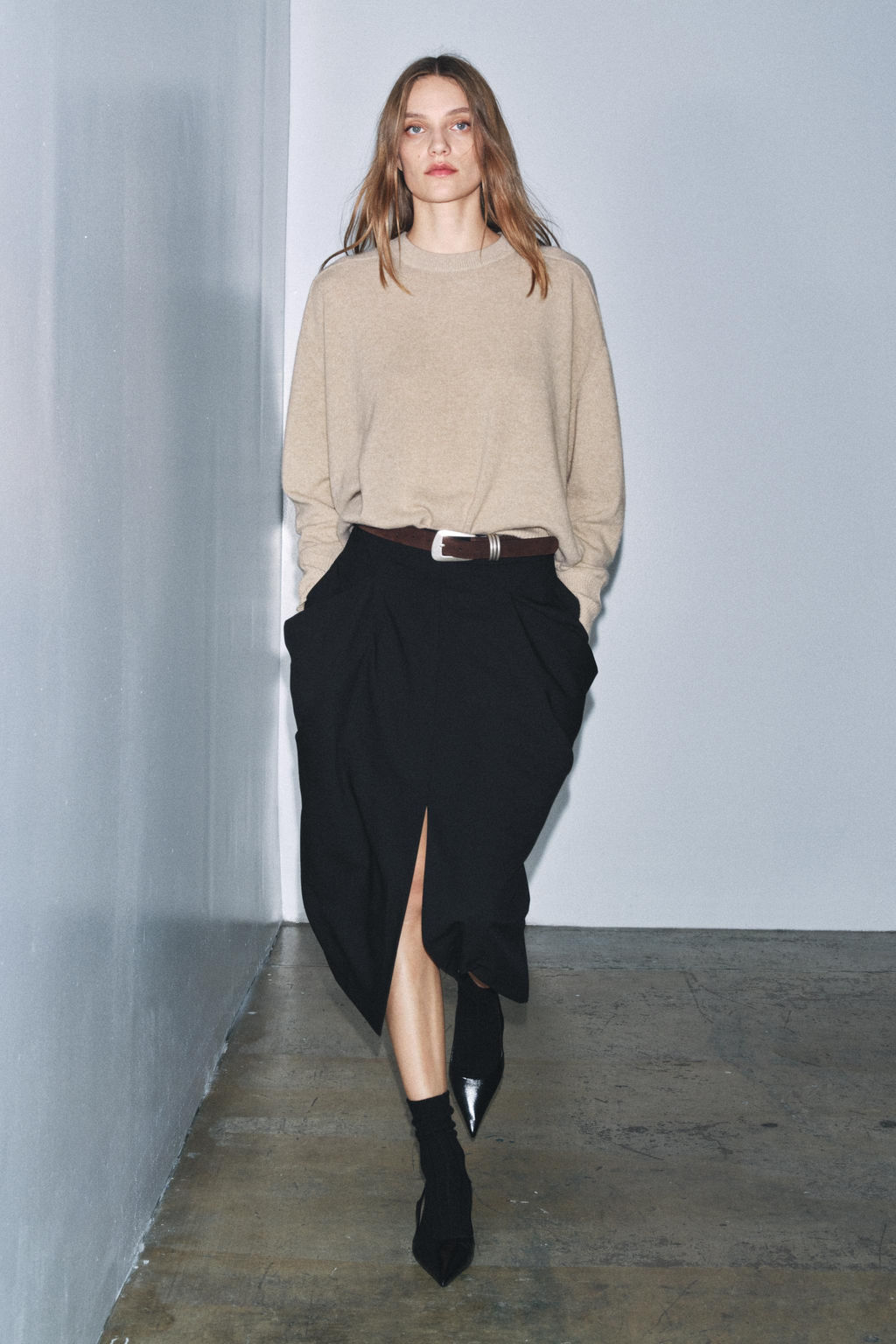 ZW COLLECTION DRAPED POCKET SKIRT - Zara фото 5