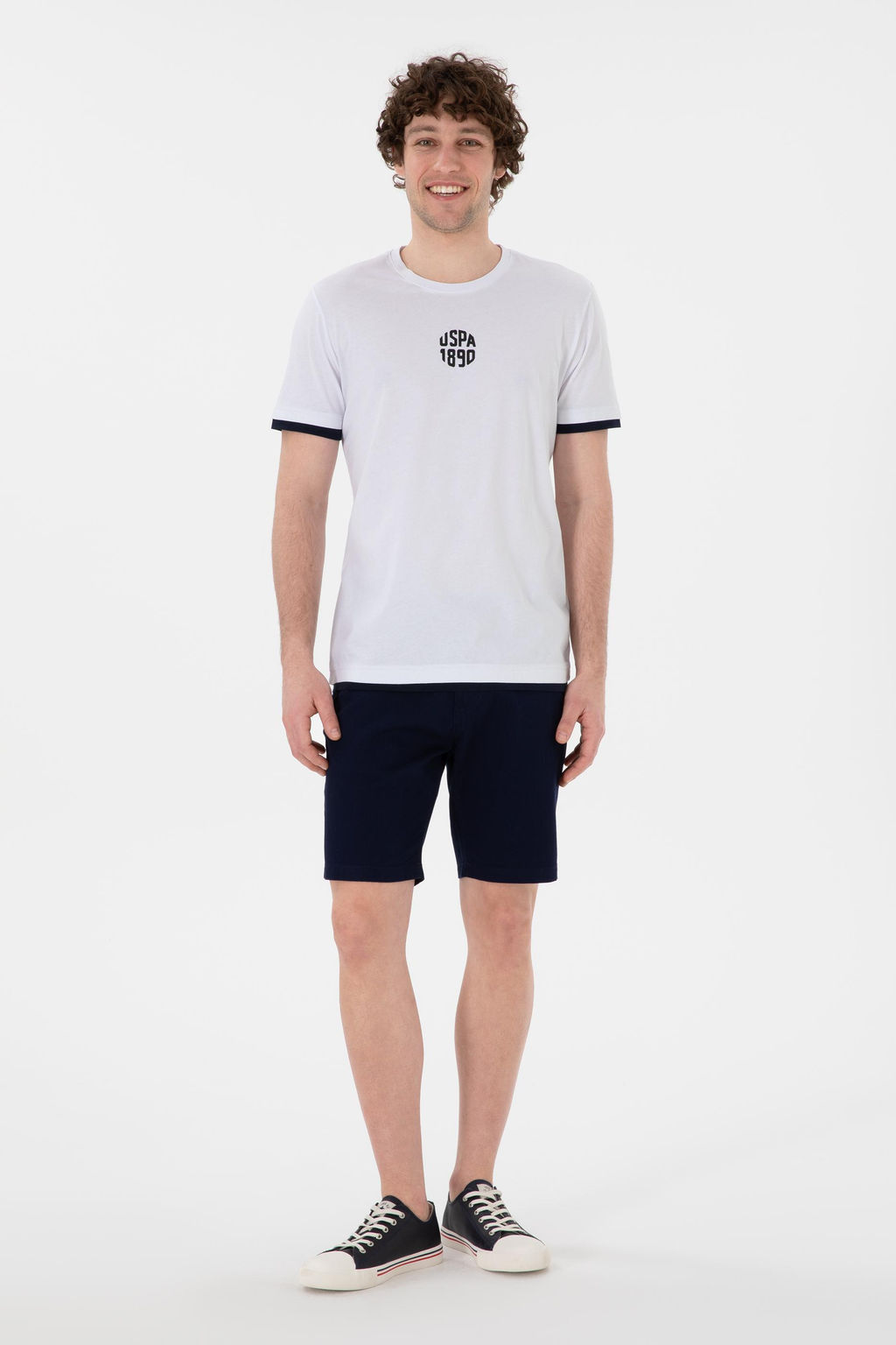 Erkek Regular Fit Bisiklet Yaka Beyaz Ti__rt Sepette S_rpriz _ndirim - U.s. polo assn фото 4