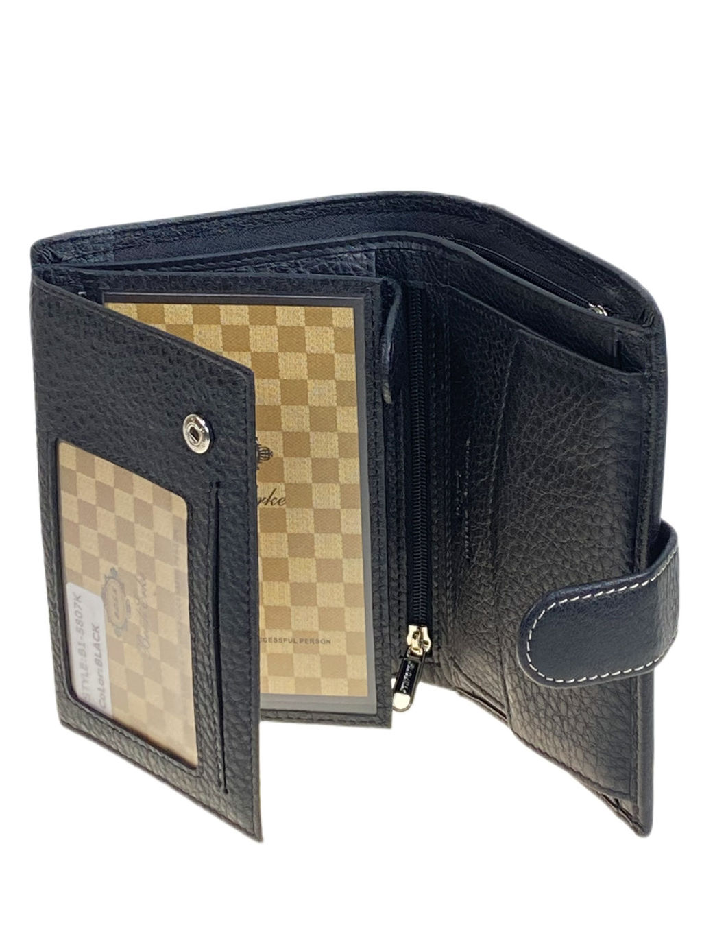 Кошелек-органайзер мужской из натуральной кожи, цвет черный - Greta фото 2