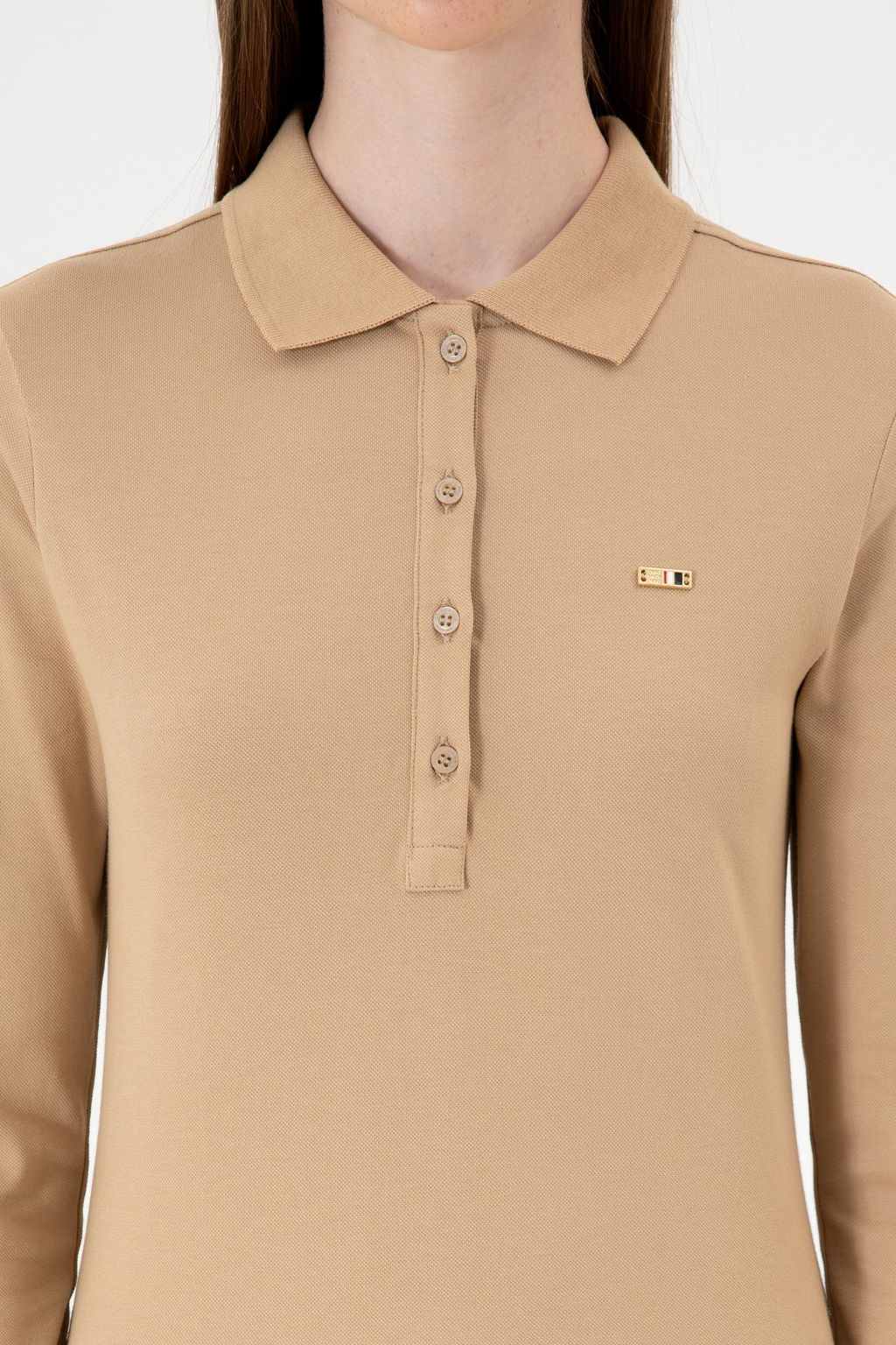 Kad_n Kum Basic Polo Yaka Sweatsh_rt