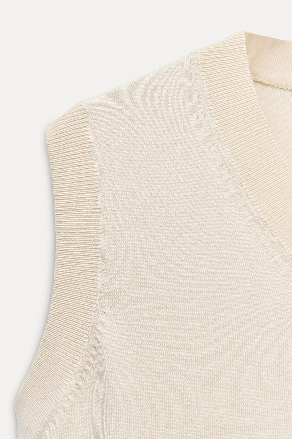 PLAIN KNIT VEST - Zara фото 4