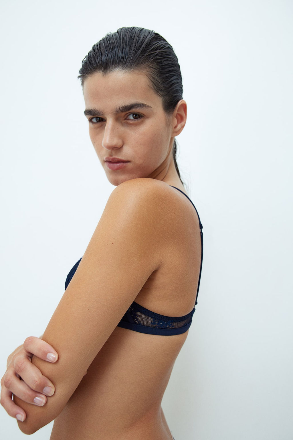 Sujetador suave de encaje con relleno - H&m фото 3
