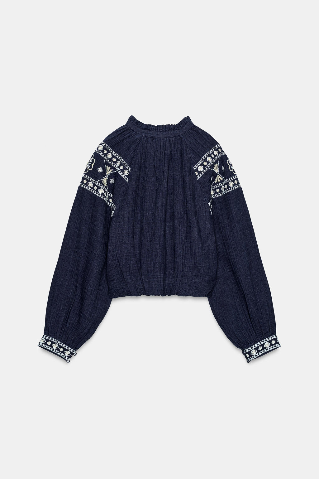 CONTRAST VELVET BLOUSE - Zara фото 15