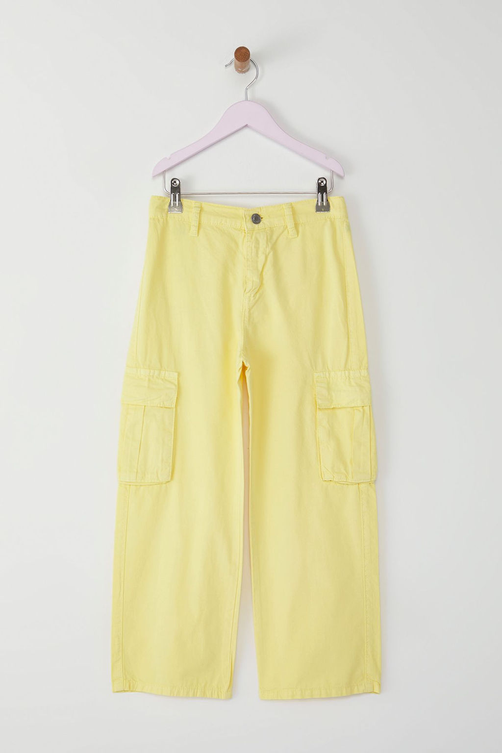 Pembe K?z Cocuk %100 Pamuk Cep Detayl? Wide Leg Lastikli Dokuma Pantolon TKDSS25PL00004 - Trendyolmilla фото 10