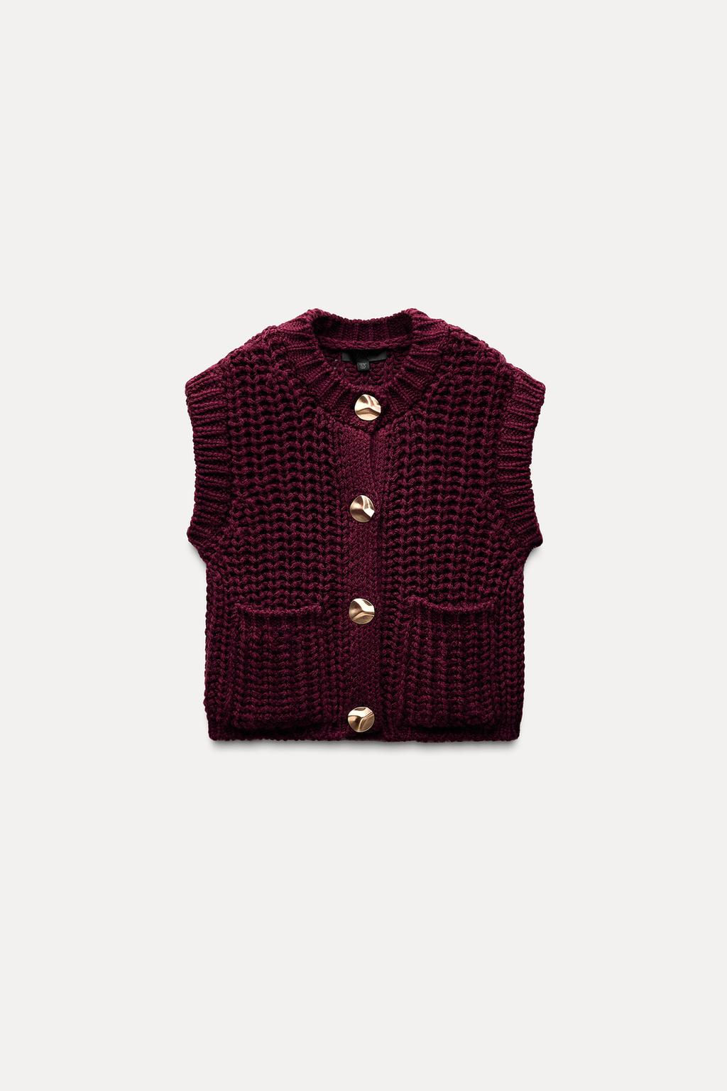 THICK KNIT WAISTCOAT - Zara фото 5
