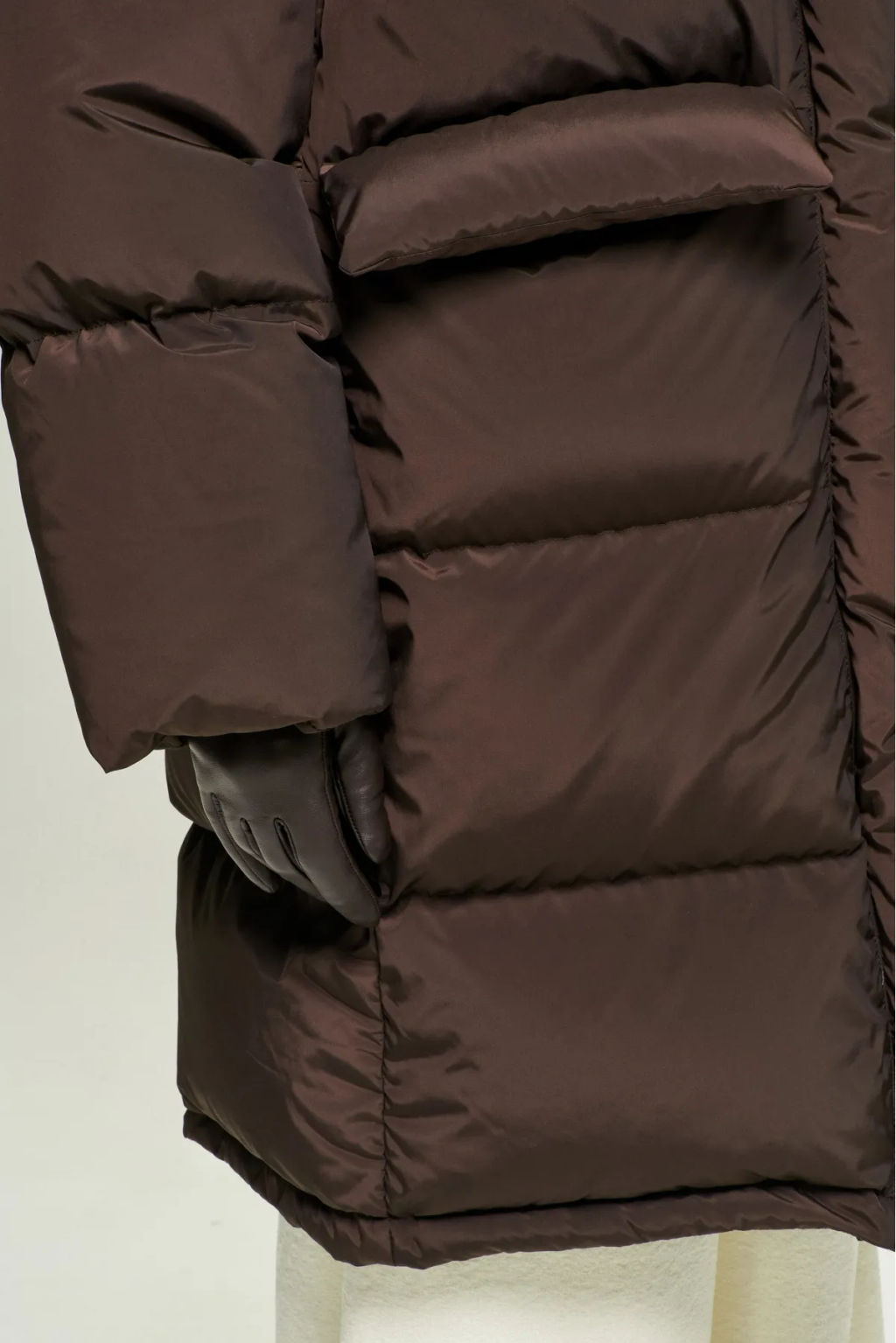 Пуховик удлиненный Brown - Erist store фото 9