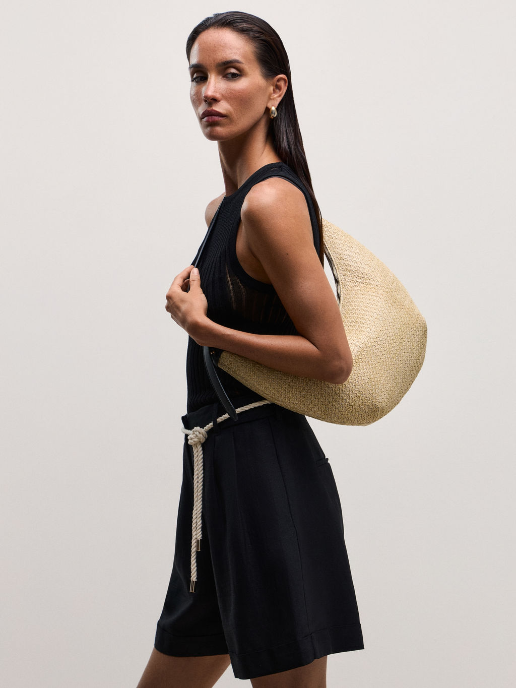 Широкие шорты с поясом / Zarina  фото 4