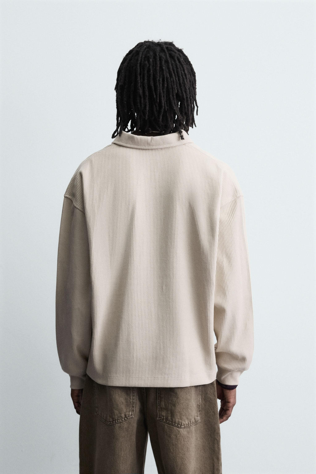 CABLE KNIT TEXTURED POLO SHIRT - Zara фото 3