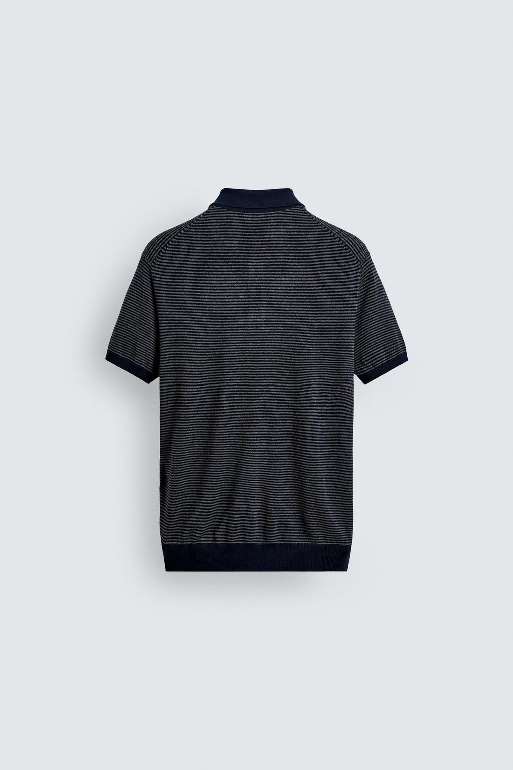 REGULAR FIT STRIPED KNIT POLO SHIRT - Zara фото 7