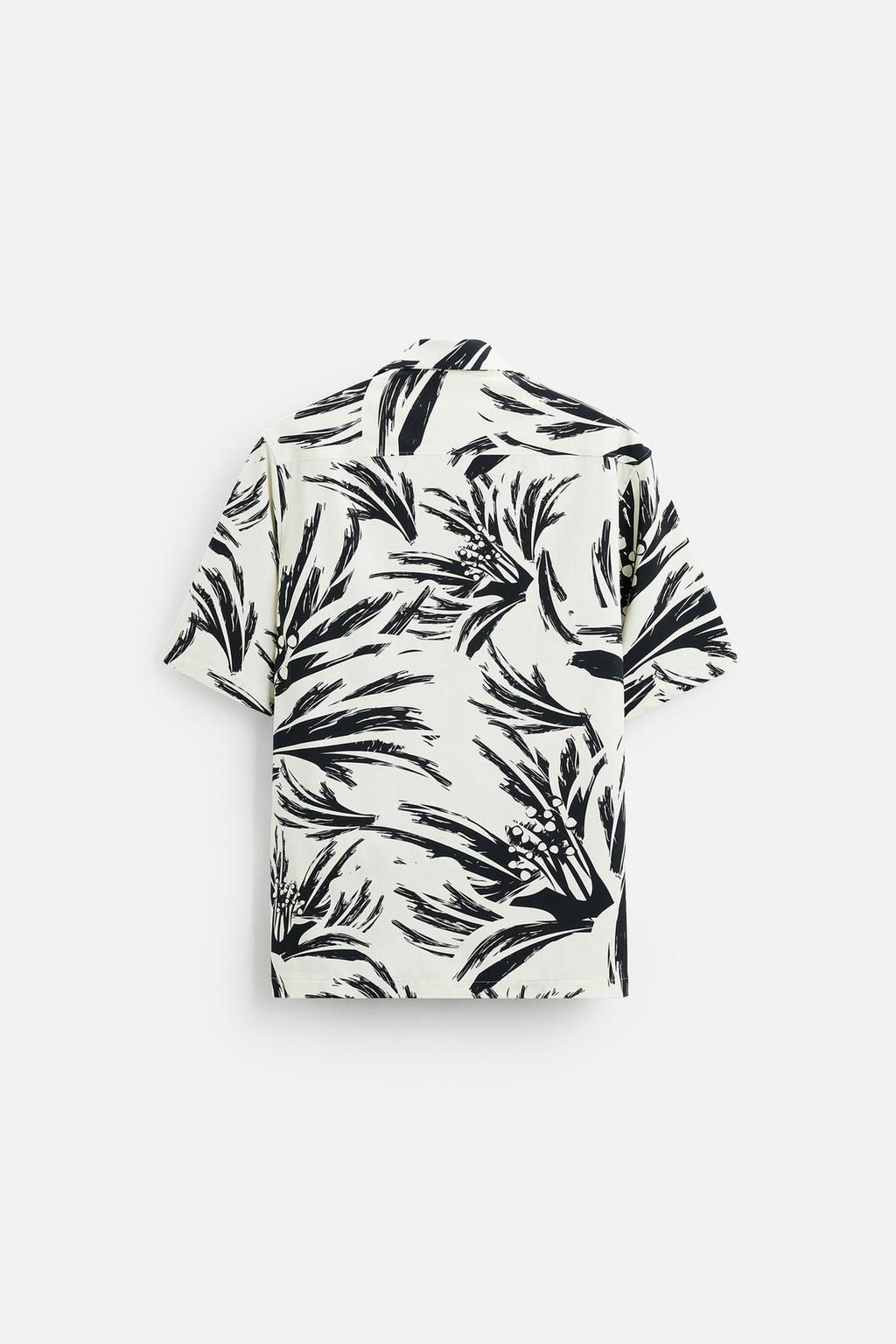 ABSTRACT PRINT STRETCH SHIRT - Zara фото 9