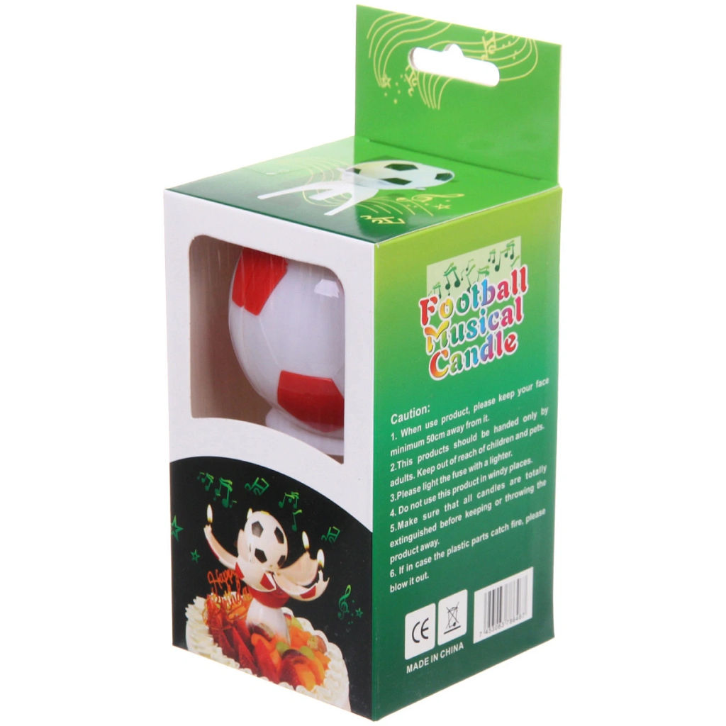 Цена за 2 шт. Свеча для торта раскрывающийся цветок "Мяч" (5 свечей), Красный