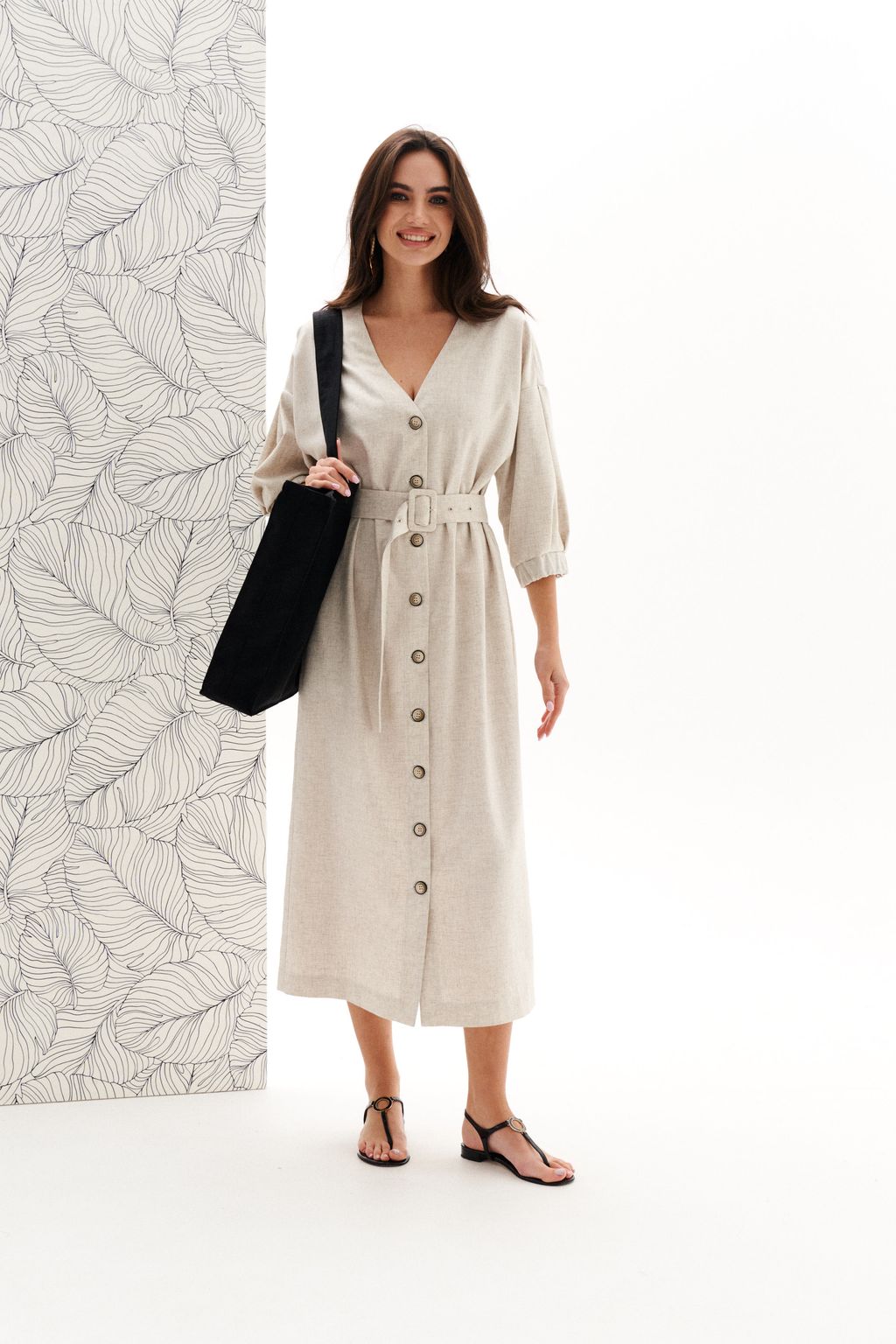 Платье изо льна с вискозой