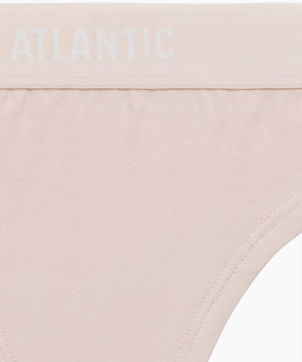 ATLANTIC 3CLP-013 Трусы стринги String - набор 3 шт. бежевый + ванильный + светло-голубой  фото 5