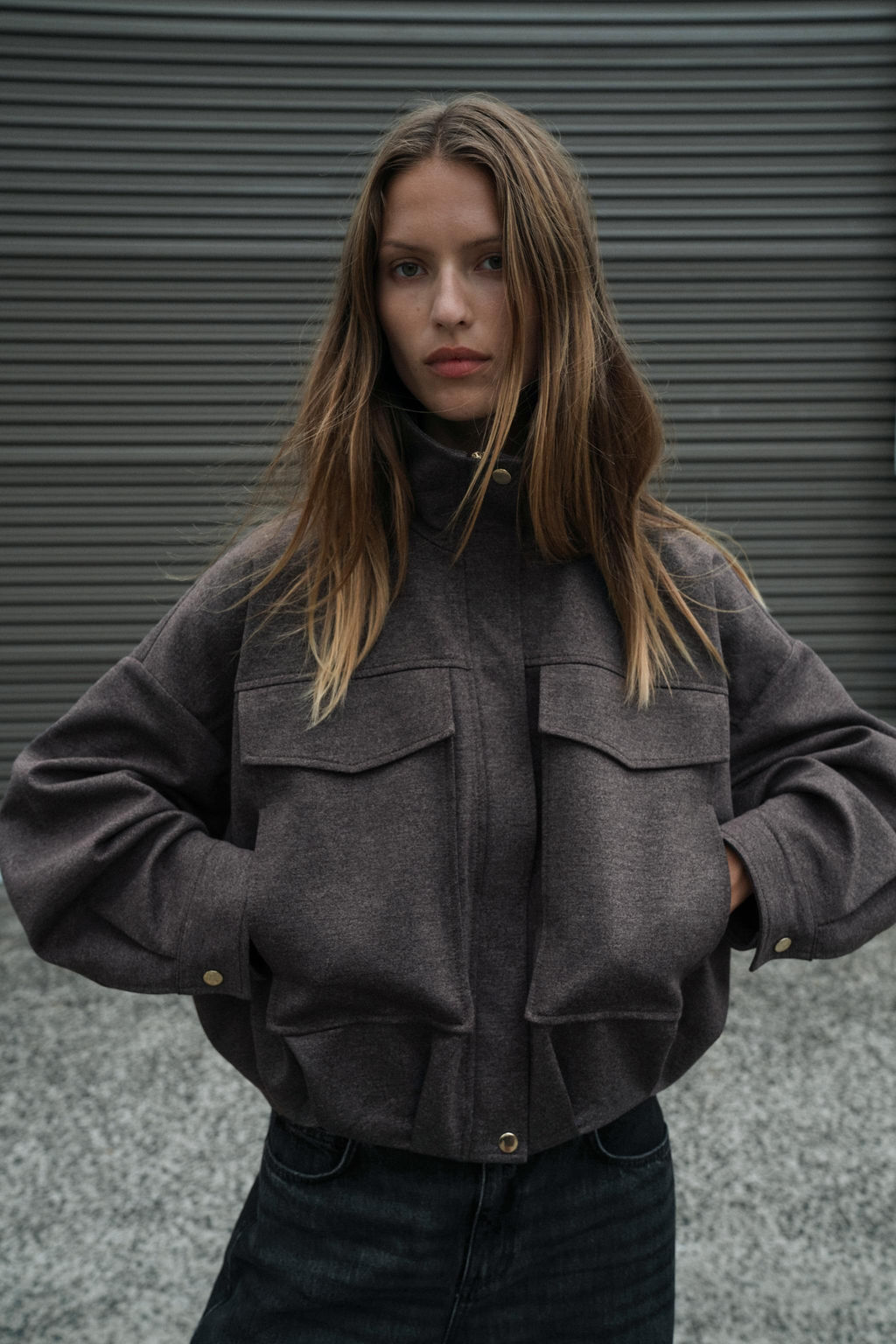 HIGH-NECK BOMBER JACKET - Zara фото 20