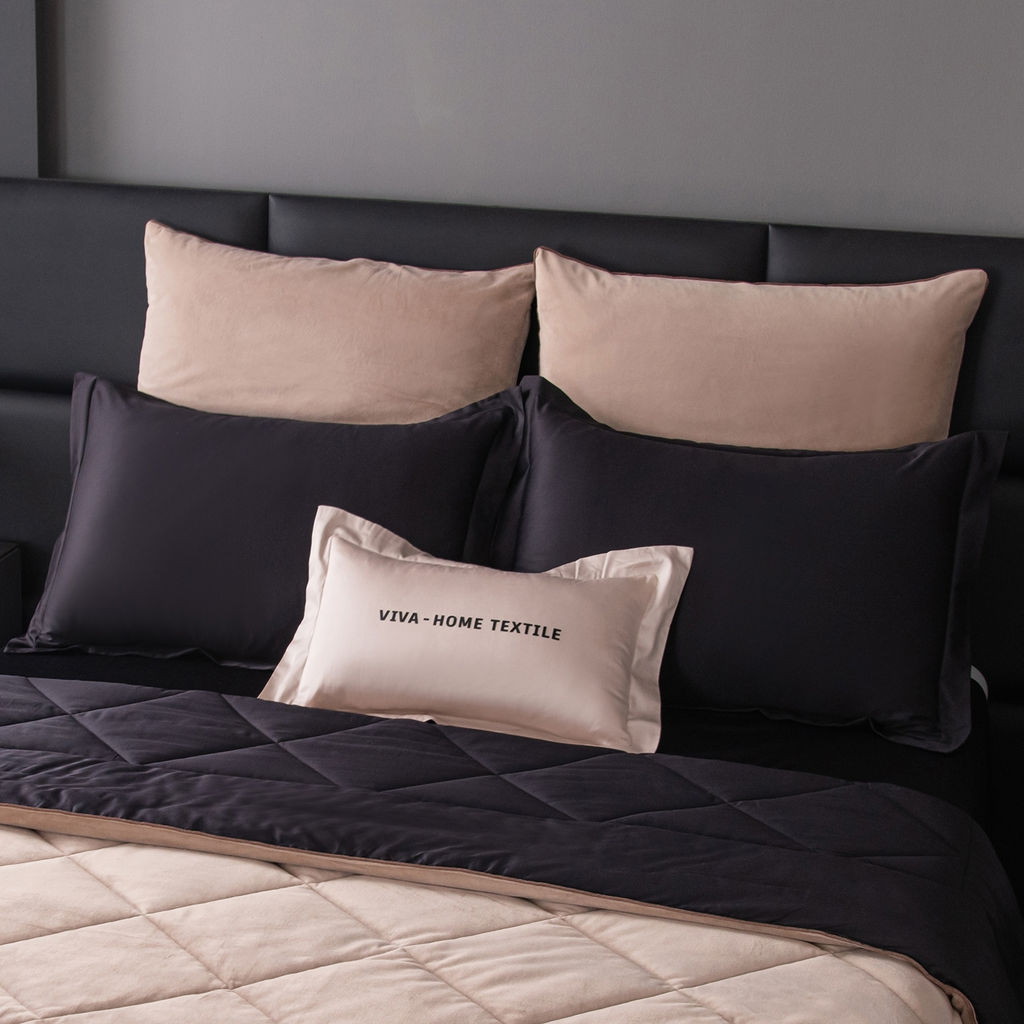 Комплект постельного белья на резинке Сатин Velvet Premium с Одеялом VPR009 180*200*25;160*200*25;140*200*25 Евро 4 Наволочки