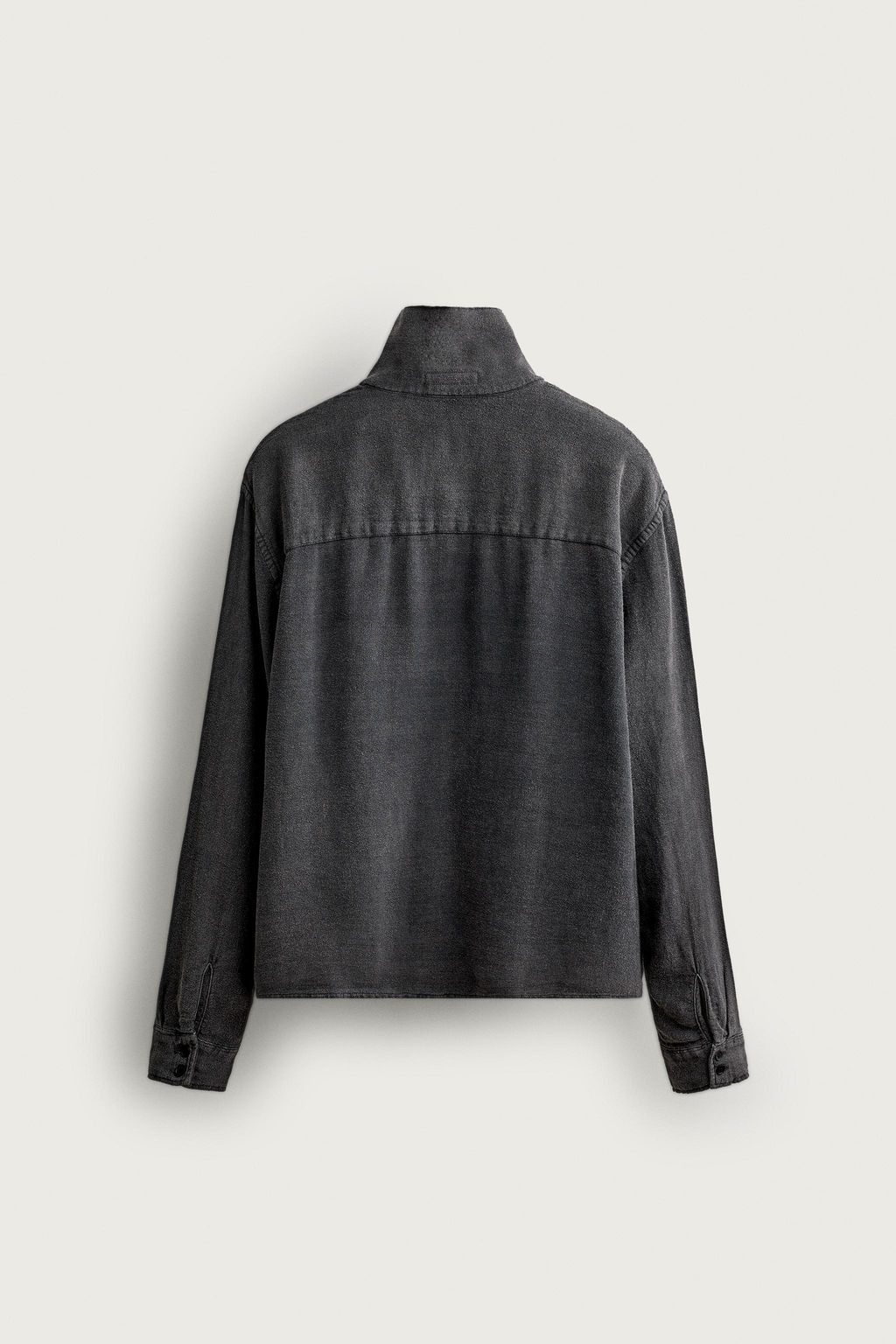 CAMISA RELAXED FIT LAVADO EFECTO VINTAGE / Gris antracita - Zara фото 8